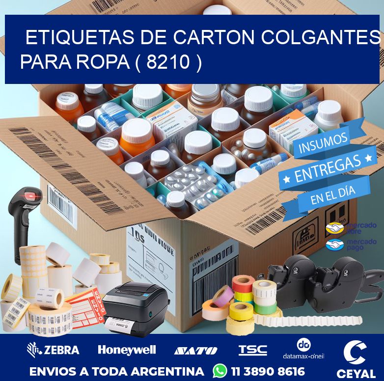 ETIQUETAS DE CARTON COLGANTES PARA ROPA ( 8210 )