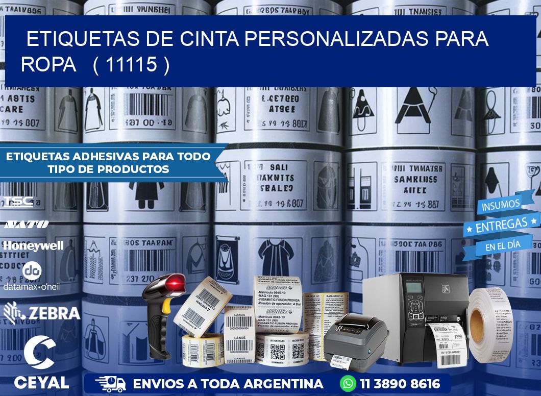 ETIQUETAS DE CINTA PERSONALIZADAS PARA ROPA   ( 11115 )