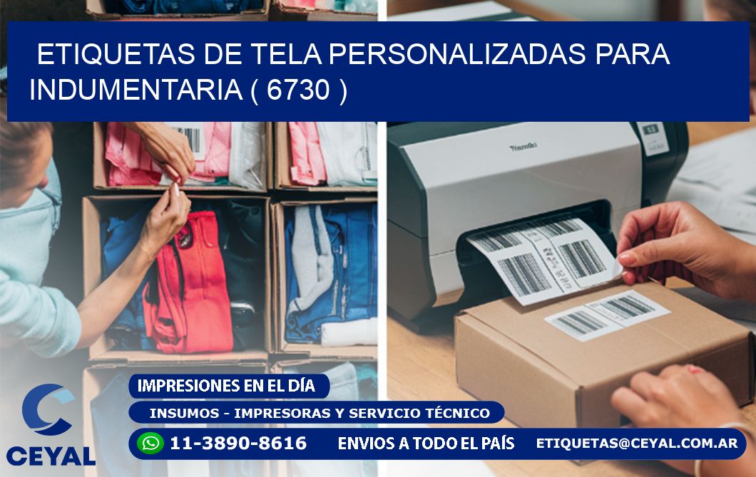 ETIQUETAS DE TELA PERSONALIZADAS PARA INDUMENTARIA ( 6730 )