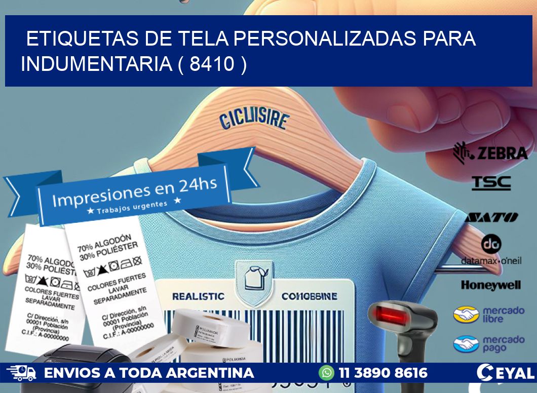 ETIQUETAS DE TELA PERSONALIZADAS PARA INDUMENTARIA ( 8410 )