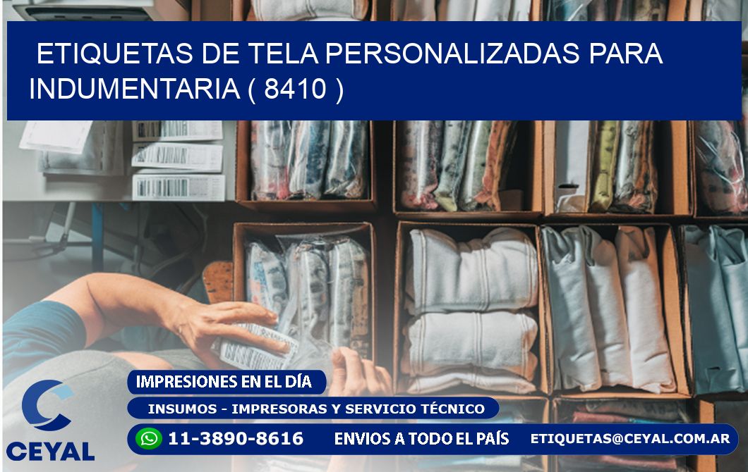 ETIQUETAS DE TELA PERSONALIZADAS PARA INDUMENTARIA ( 8410 )