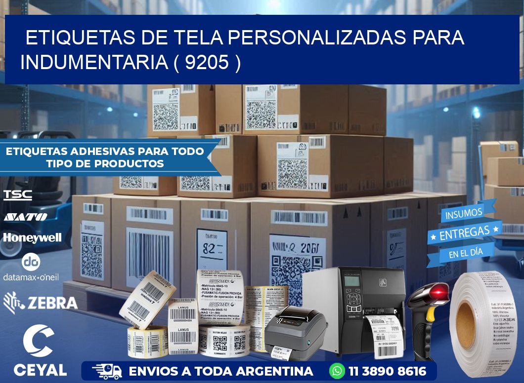 ETIQUETAS DE TELA PERSONALIZADAS PARA INDUMENTARIA ( 9205 )