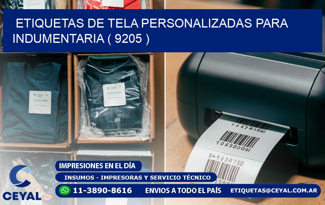 ETIQUETAS DE TELA PERSONALIZADAS PARA INDUMENTARIA ( 9205 )