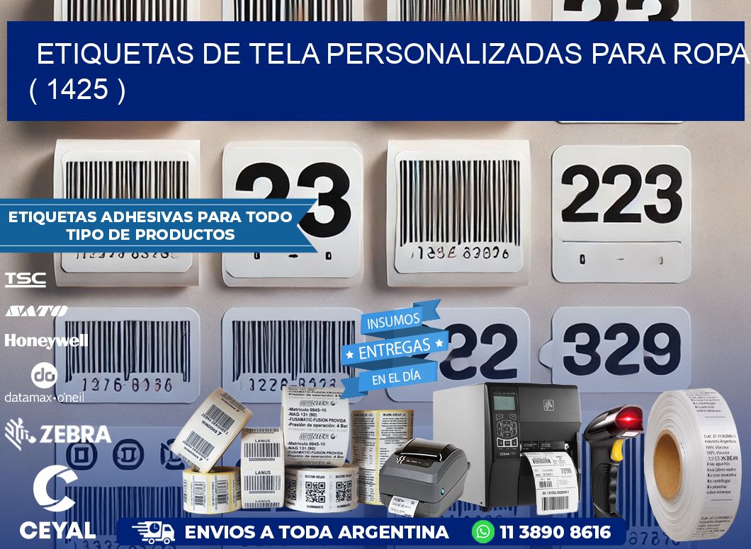 ETIQUETAS DE TELA PERSONALIZADAS PARA ROPA ( 1425 )