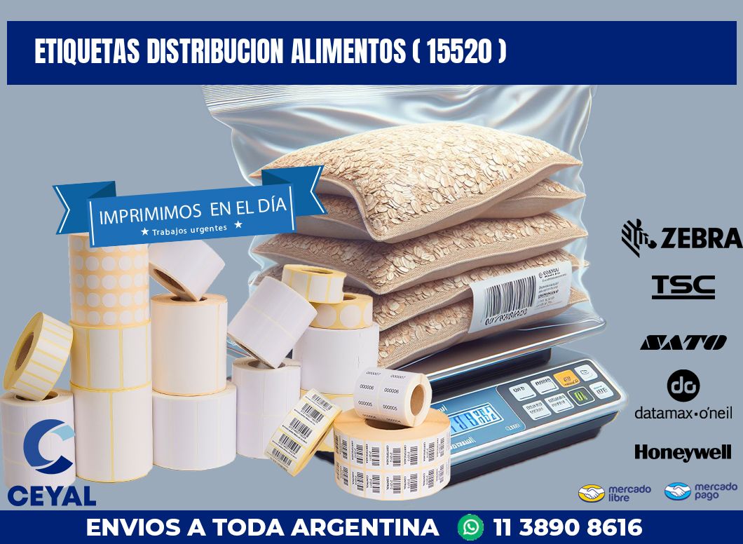 ETIQUETAS DISTRIBUCION ALIMENTOS ( 15520 )