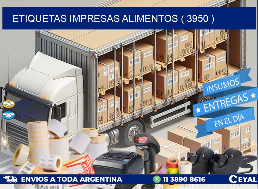 ETIQUETAS IMPRESAS ALIMENTOS ( 3950 )