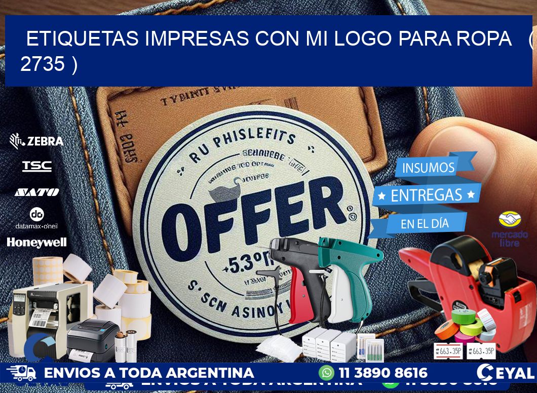 ETIQUETAS IMPRESAS CON MI LOGO PARA ROPA   ( 2735 )