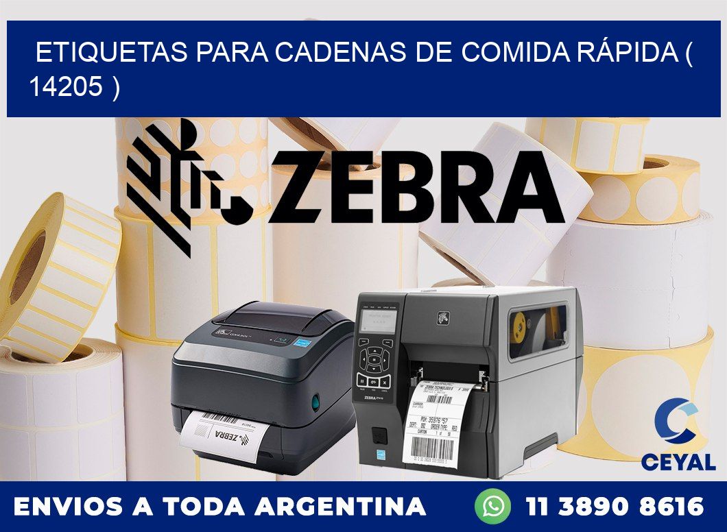 ETIQUETAS PARA CADENAS DE COMIDA RÁPIDA ( 14205 )