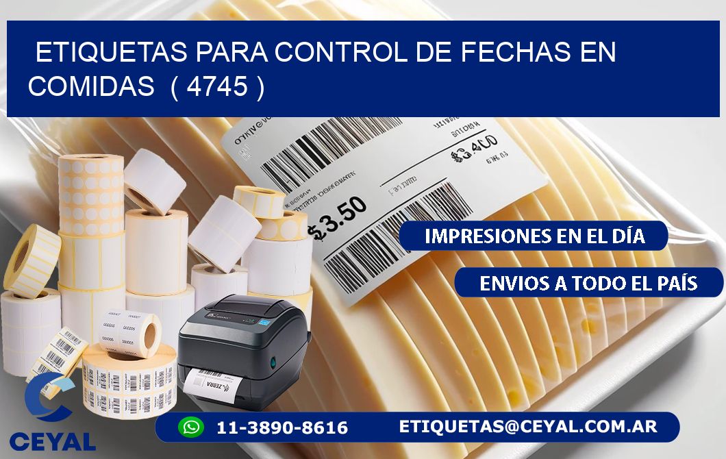 ETIQUETAS PARA CONTROL DE FECHAS EN COMIDAS  ( 4745 )