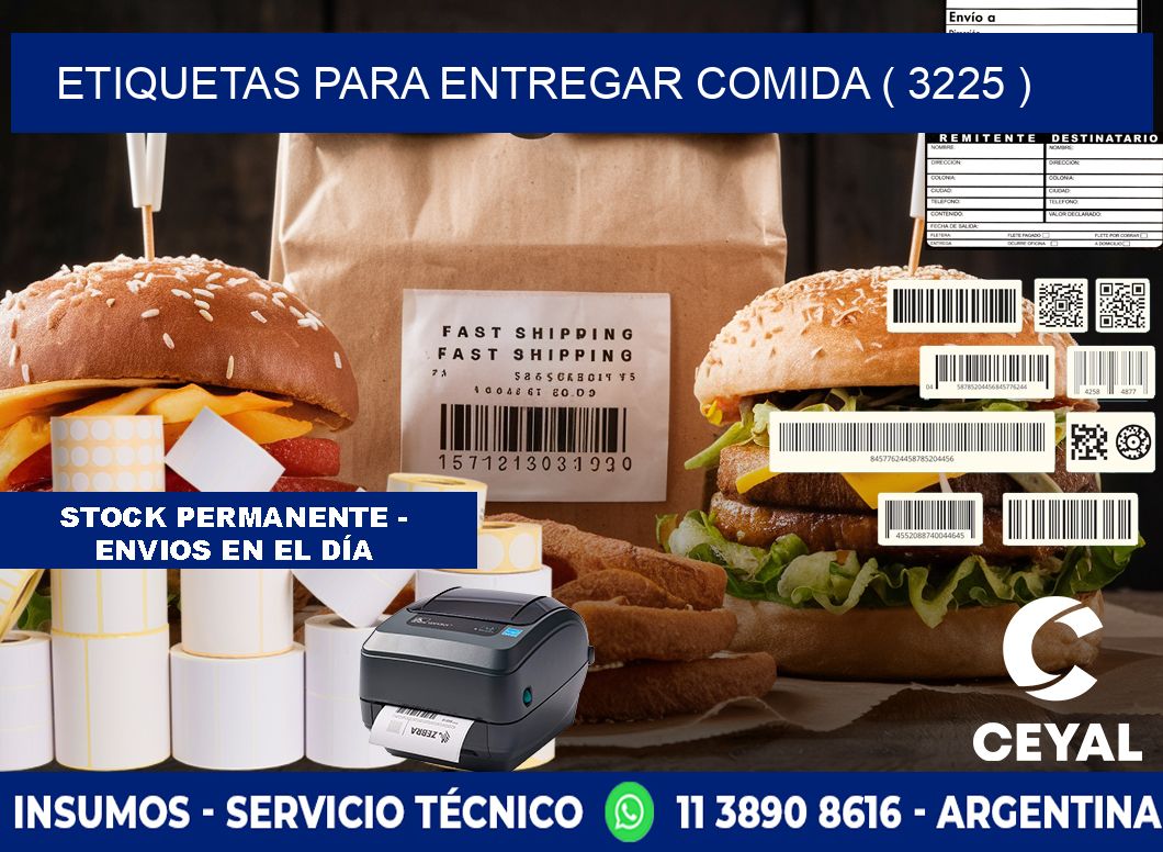 ETIQUETAS PARA ENTREGAR COMIDA ( 3225 )