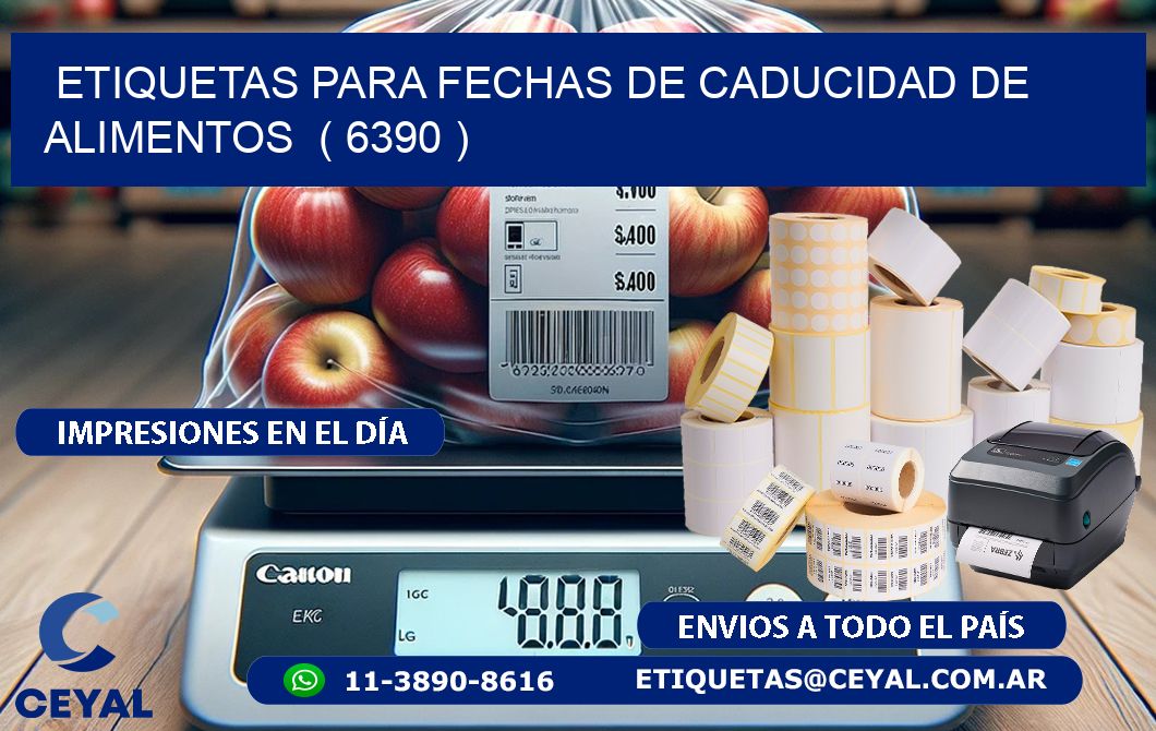ETIQUETAS PARA FECHAS DE CADUCIDAD DE ALIMENTOS ( 6390 )