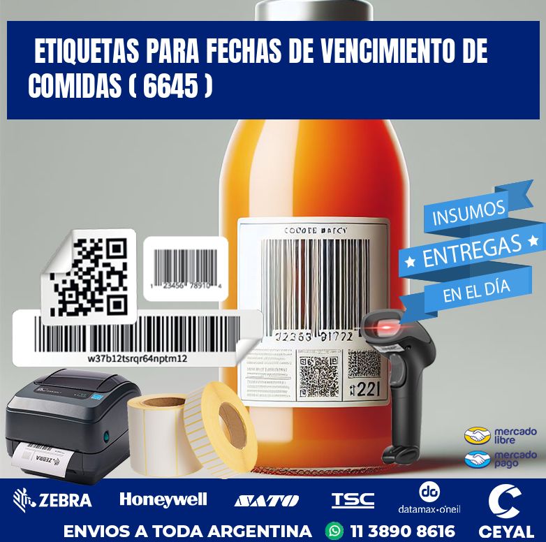 ETIQUETAS PARA FECHAS DE VENCIMIENTO DE COMIDAS ( 6645 )