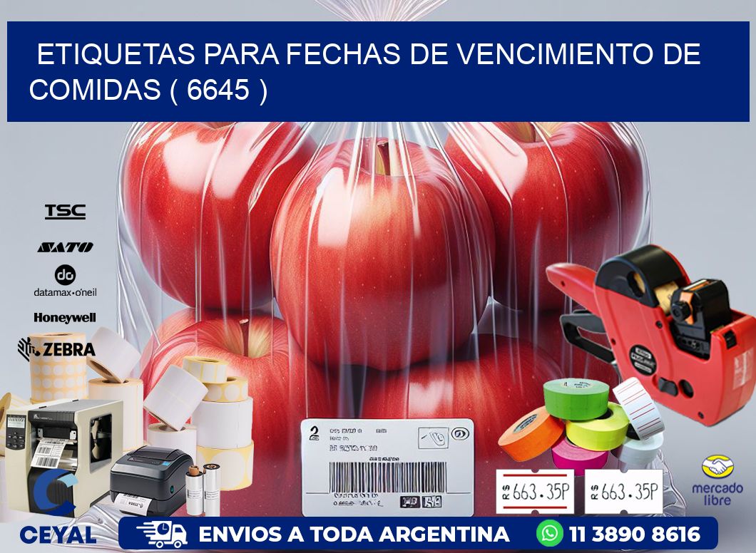 ETIQUETAS PARA FECHAS DE VENCIMIENTO DE COMIDAS ( 6645 )