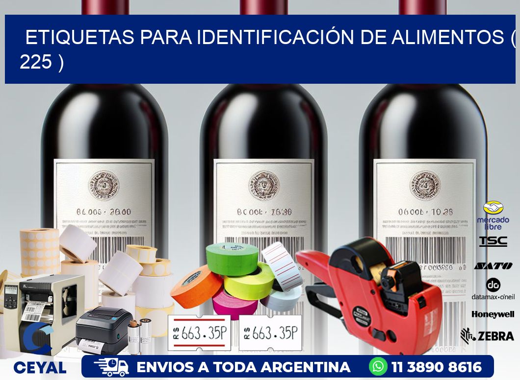 ETIQUETAS PARA IDENTIFICACIÓN DE ALIMENTOS ( 225 )