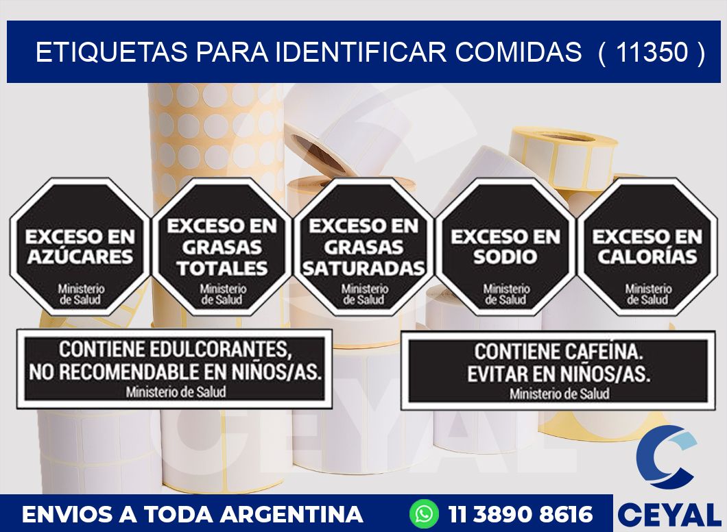 ETIQUETAS PARA IDENTIFICAR COMIDAS  ( 11350 )