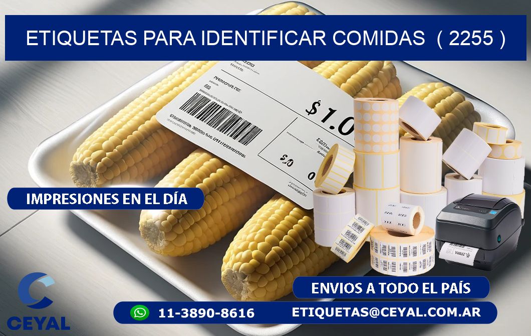 ETIQUETAS PARA IDENTIFICAR COMIDAS  ( 2255 )