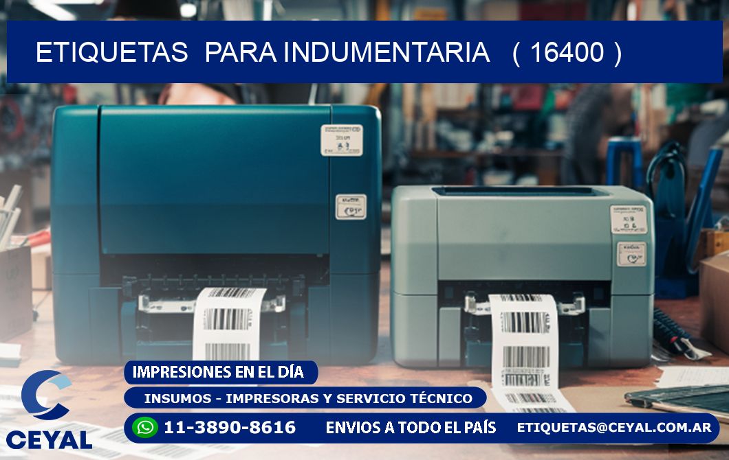 ETIQUETAS PARA INDUMENTARIA ( 16400 )