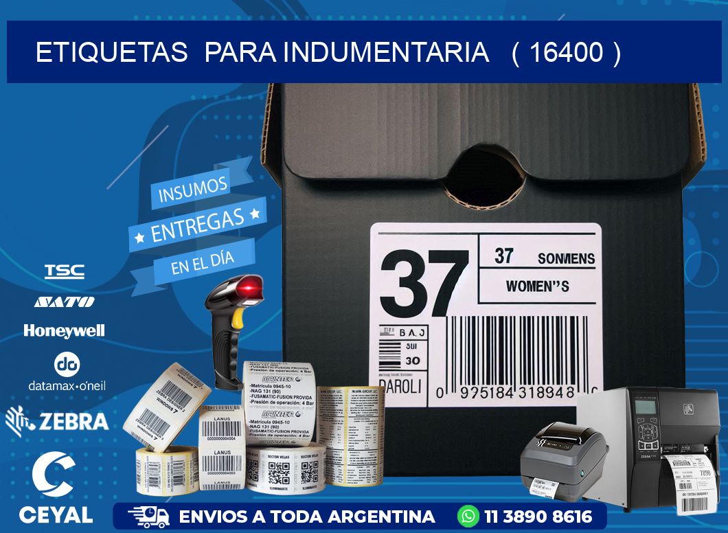 ETIQUETAS PARA INDUMENTARIA ( 16400 )