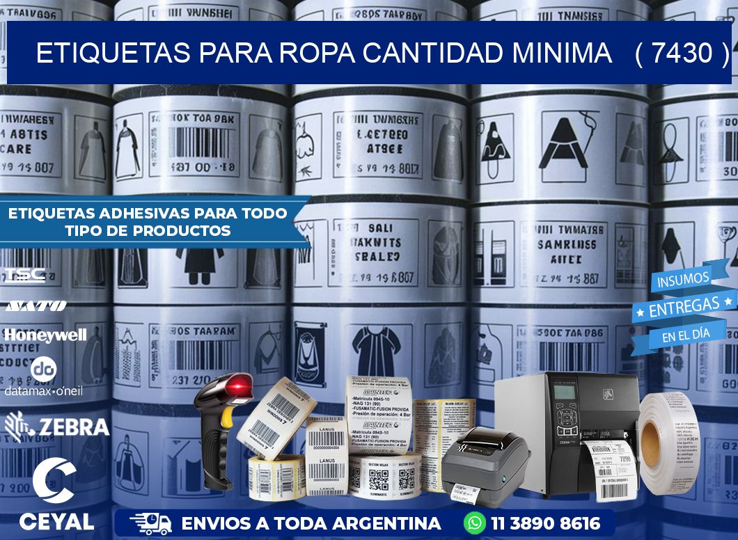 ETIQUETAS PARA ROPA CANTIDAD MINIMA   ( 7430 )