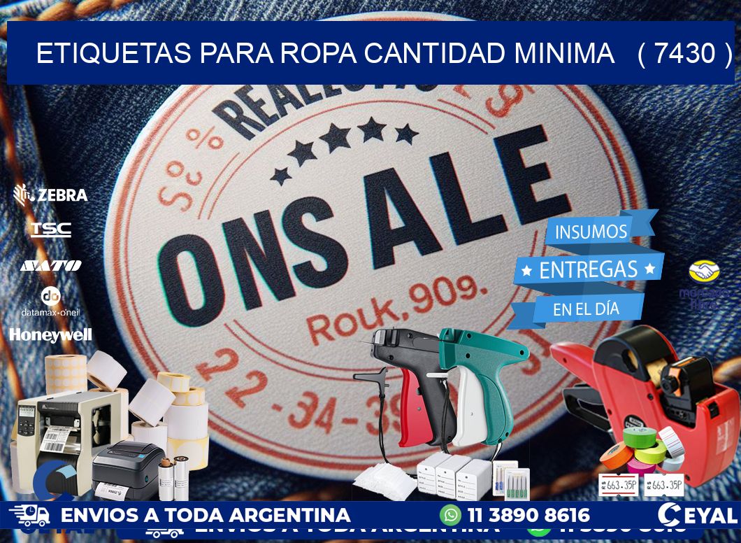 ETIQUETAS PARA ROPA CANTIDAD MINIMA   ( 7430 )