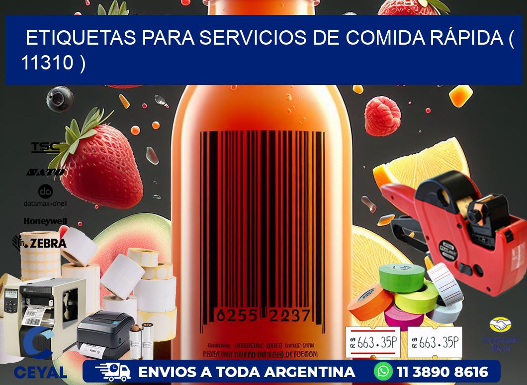 ETIQUETAS PARA SERVICIOS DE COMIDA RÁPIDA ( 11310 )