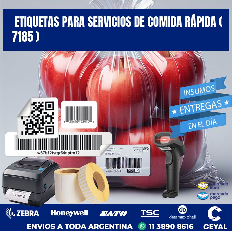 ETIQUETAS PARA SERVICIOS DE COMIDA RÁPIDA ( 7185 )