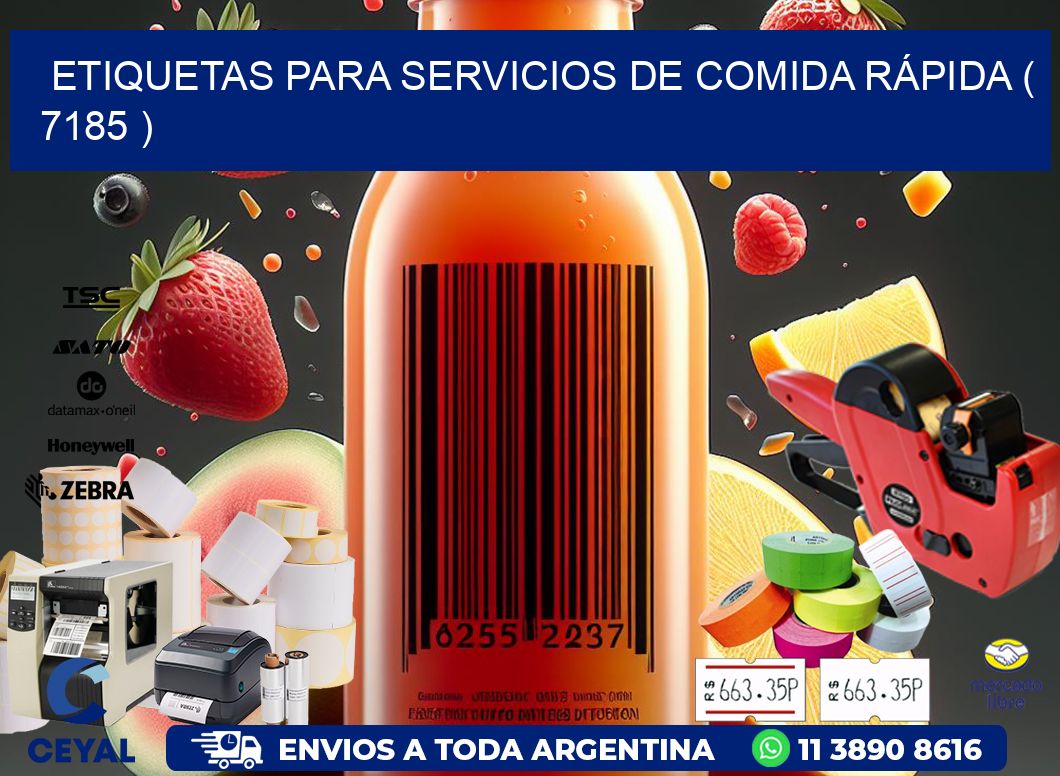 ETIQUETAS PARA SERVICIOS DE COMIDA RÁPIDA ( 7185 )