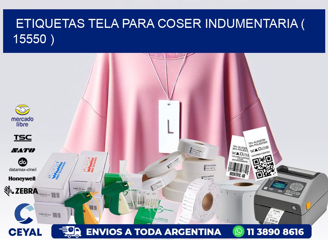 ETIQUETAS TELA PARA COSER INDUMENTARIA ( 15550 )