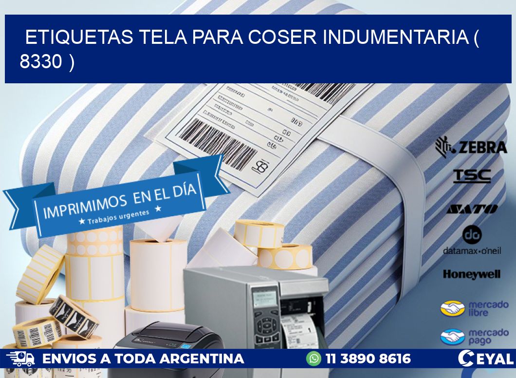 ETIQUETAS TELA PARA COSER INDUMENTARIA ( 8330 )