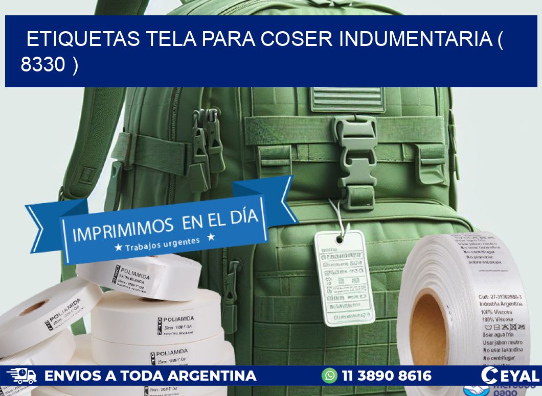 ETIQUETAS TELA PARA COSER INDUMENTARIA ( 8330 )