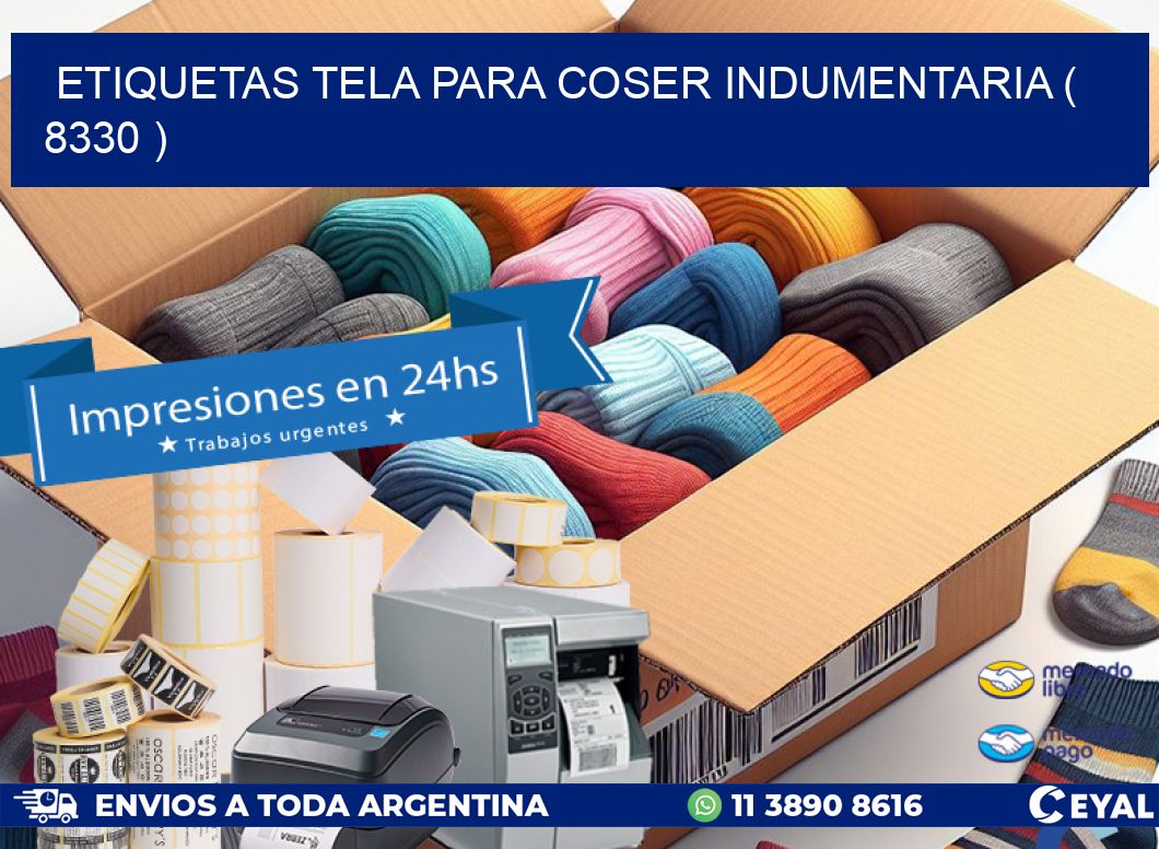 ETIQUETAS TELA PARA COSER INDUMENTARIA ( 8330 )