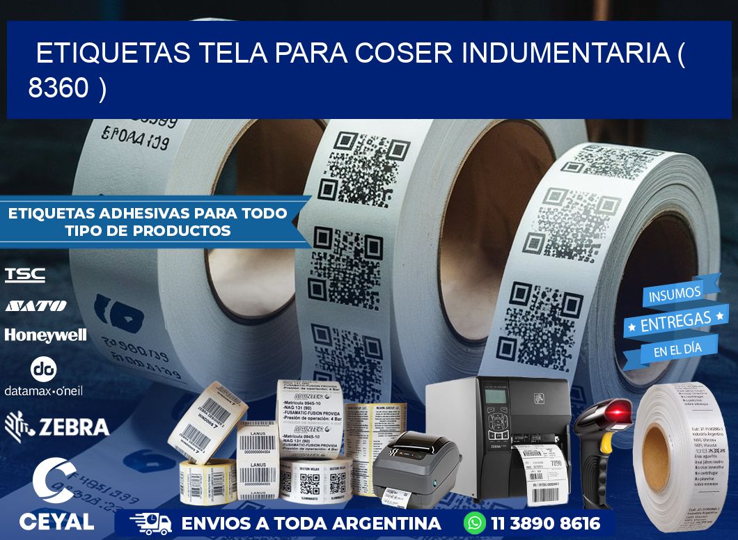 ETIQUETAS TELA PARA COSER INDUMENTARIA ( 8360 )