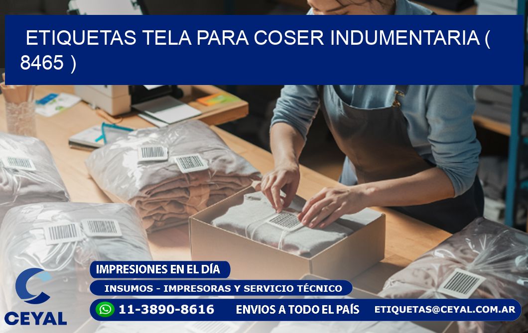 ETIQUETAS TELA PARA COSER INDUMENTARIA ( 8465 )