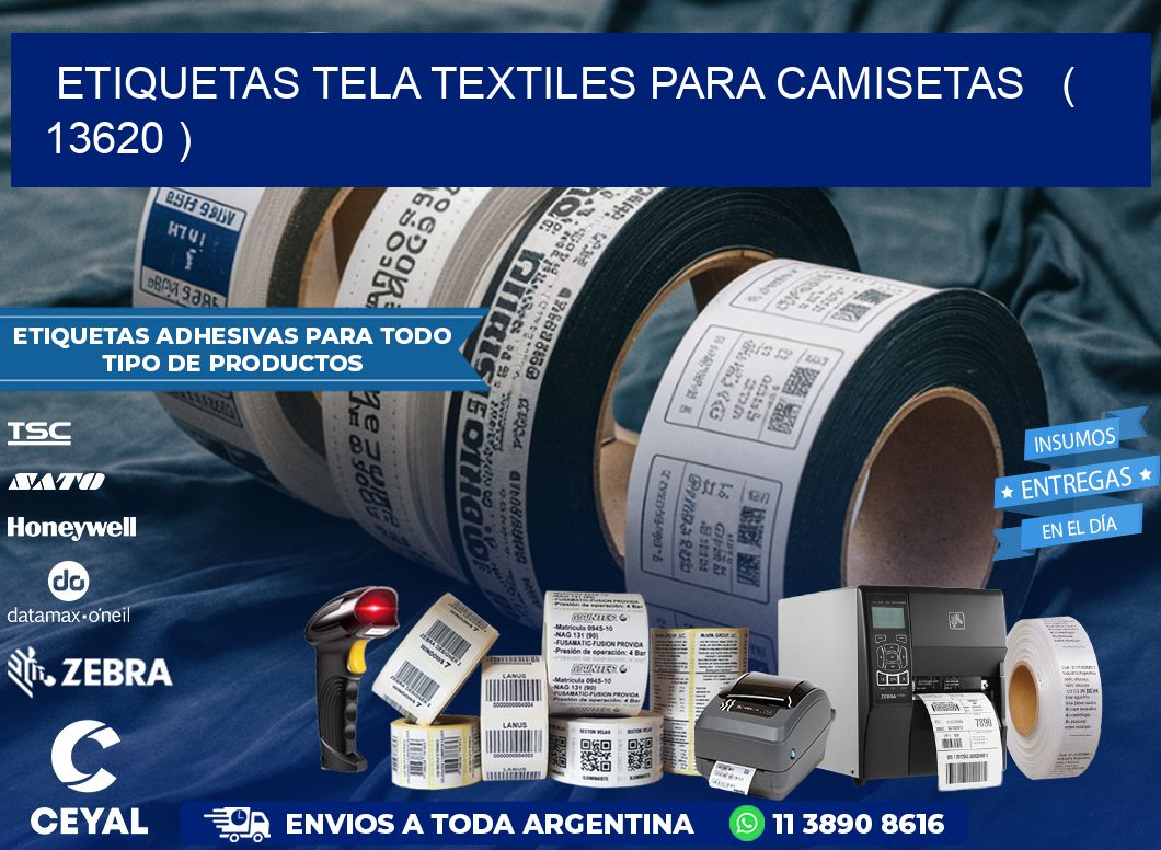ETIQUETAS TELA TEXTILES PARA CAMISETAS   ( 13620 )