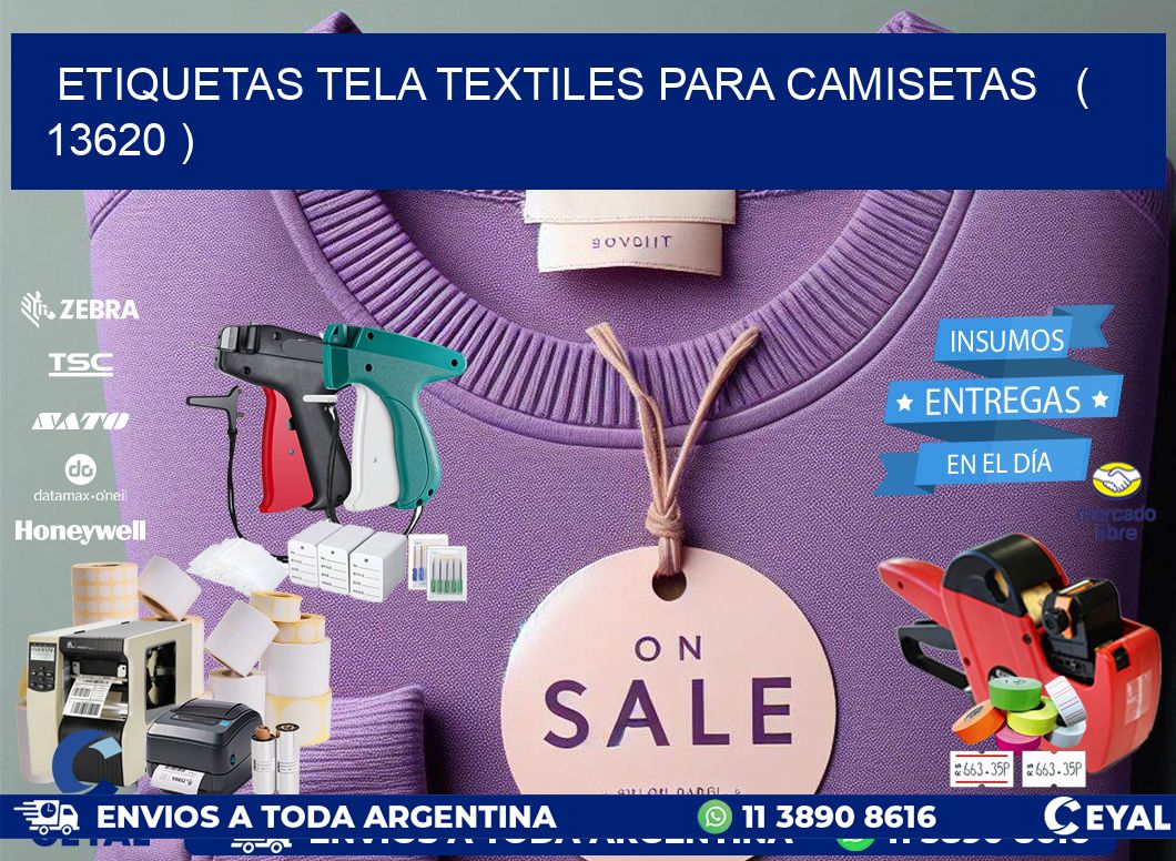 ETIQUETAS TELA TEXTILES PARA CAMISETAS   ( 13620 )