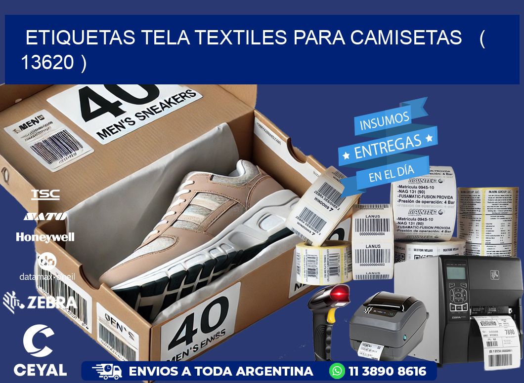 ETIQUETAS TELA TEXTILES PARA CAMISETAS   ( 13620 )