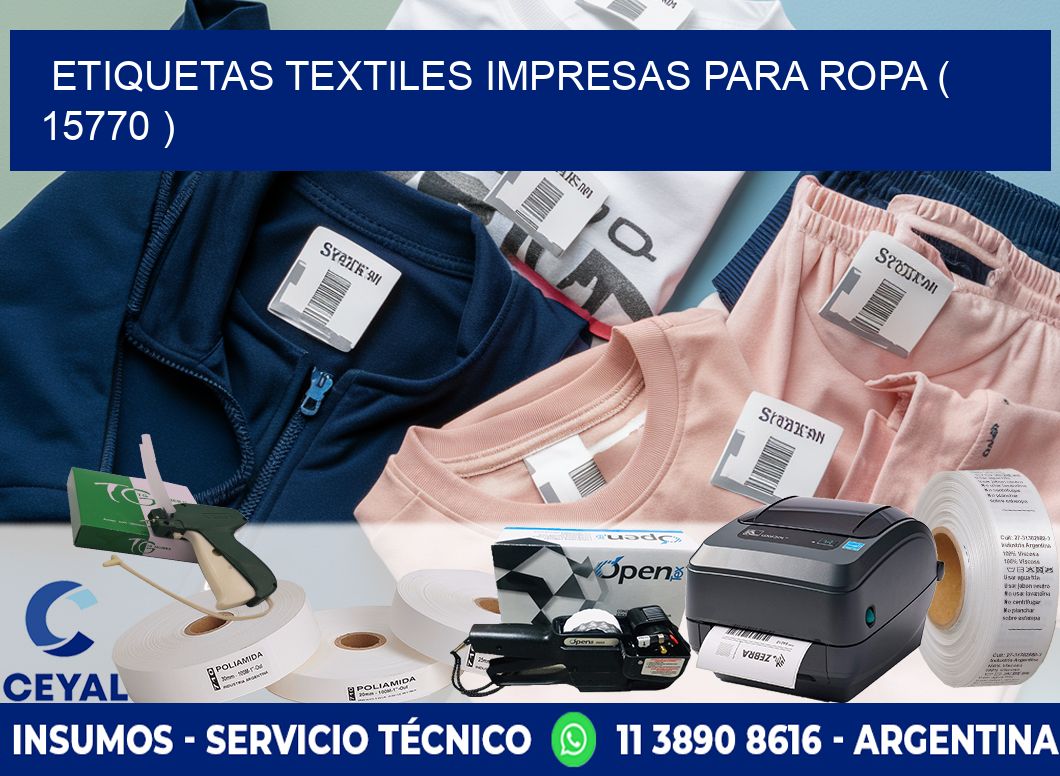 ETIQUETAS TEXTILES IMPRESAS PARA ROPA ( 15770 )