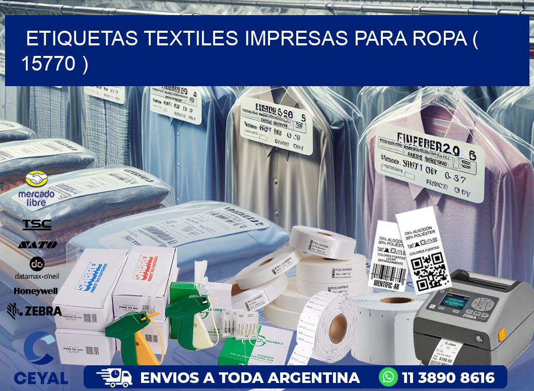 ETIQUETAS TEXTILES IMPRESAS PARA ROPA ( 15770 )