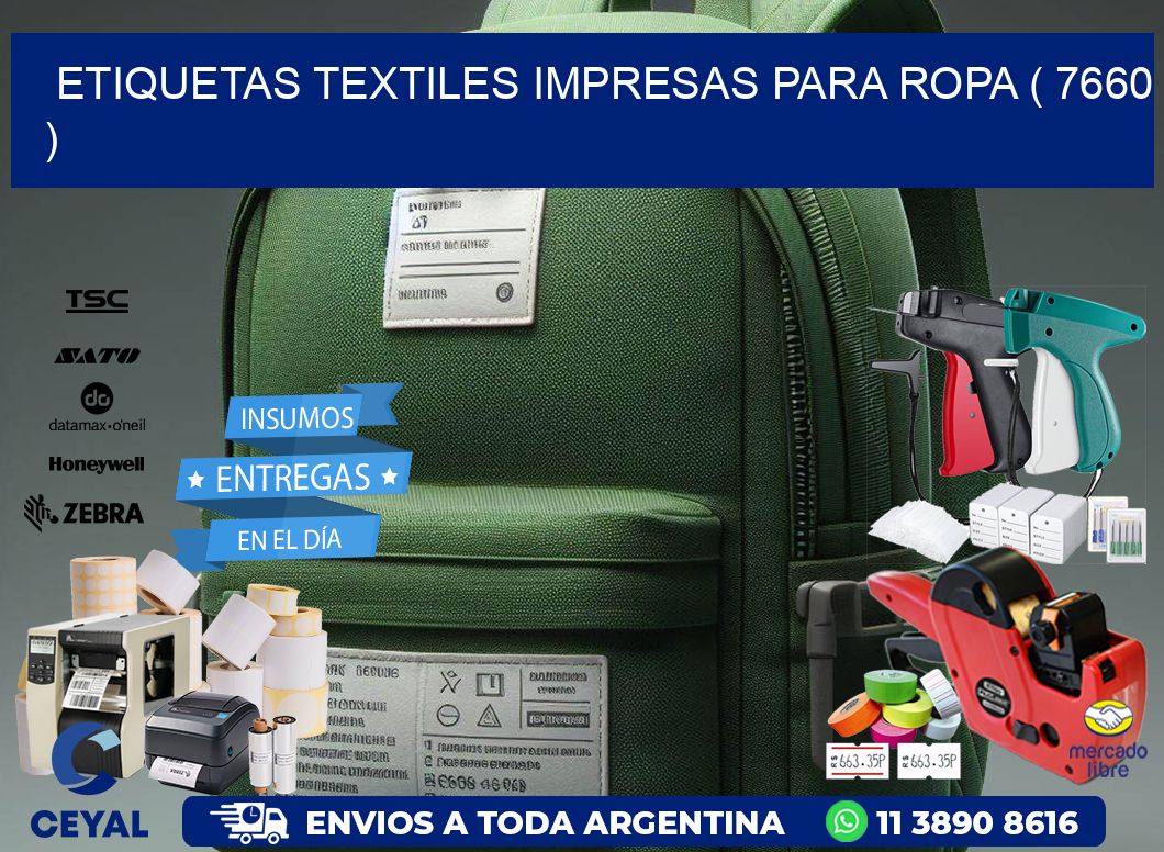 ETIQUETAS TEXTILES IMPRESAS PARA ROPA ( 7660 )