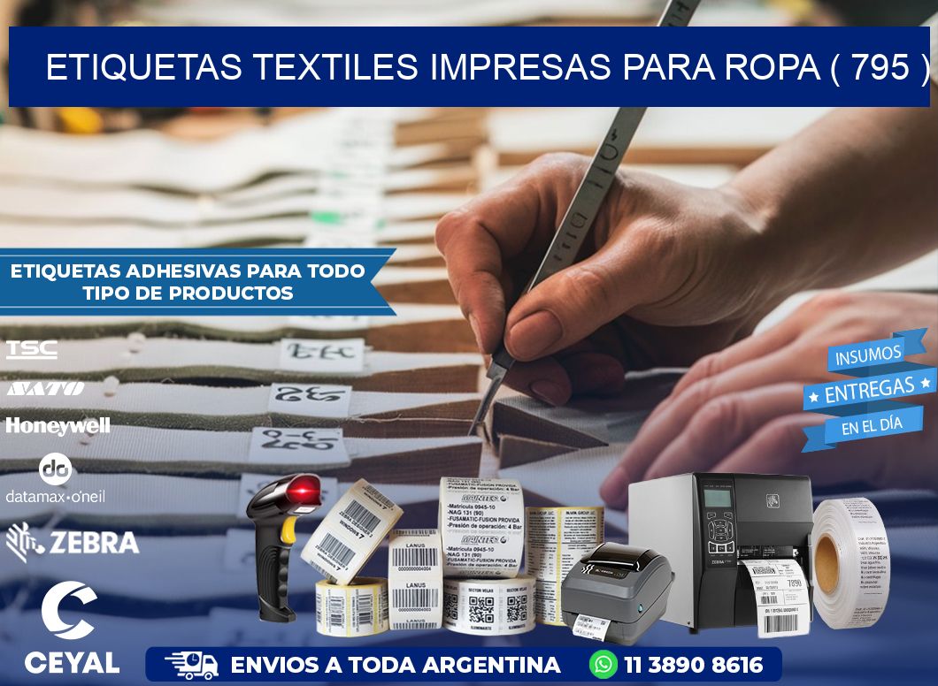 ETIQUETAS TEXTILES IMPRESAS PARA ROPA ( 795 )