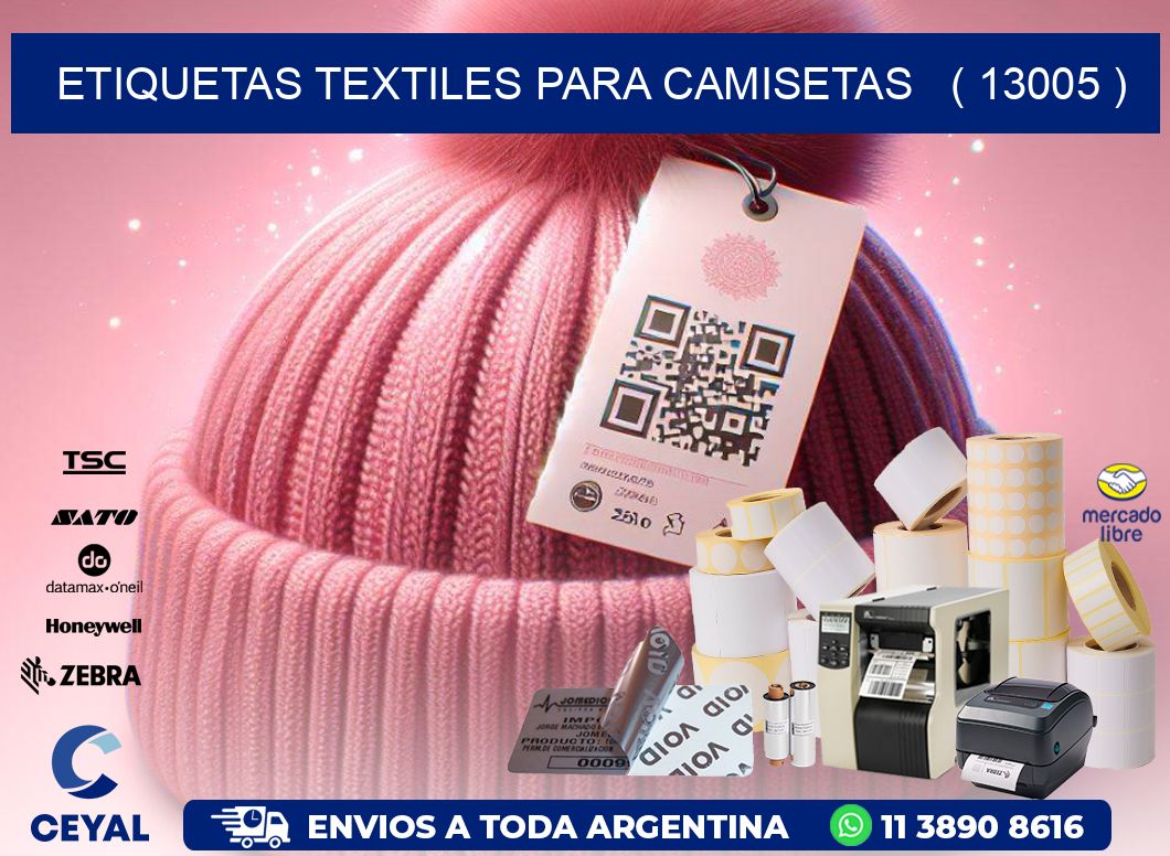 ETIQUETAS TEXTILES PARA CAMISETAS   ( 13005 )