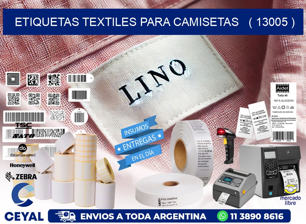 ETIQUETAS TEXTILES PARA CAMISETAS   ( 13005 )