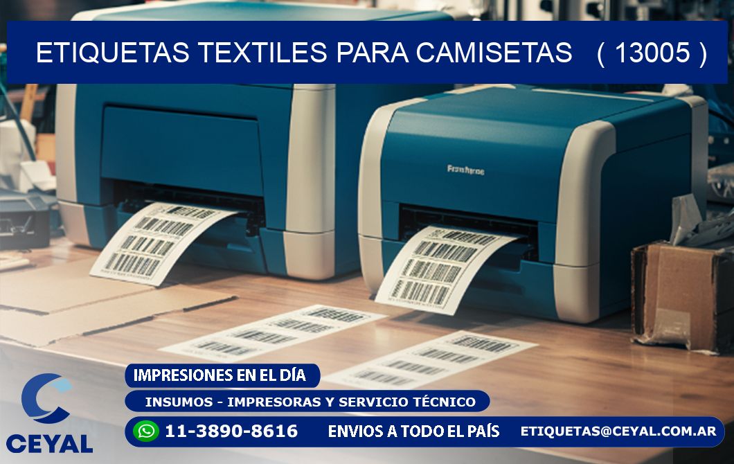 ETIQUETAS TEXTILES PARA CAMISETAS   ( 13005 )