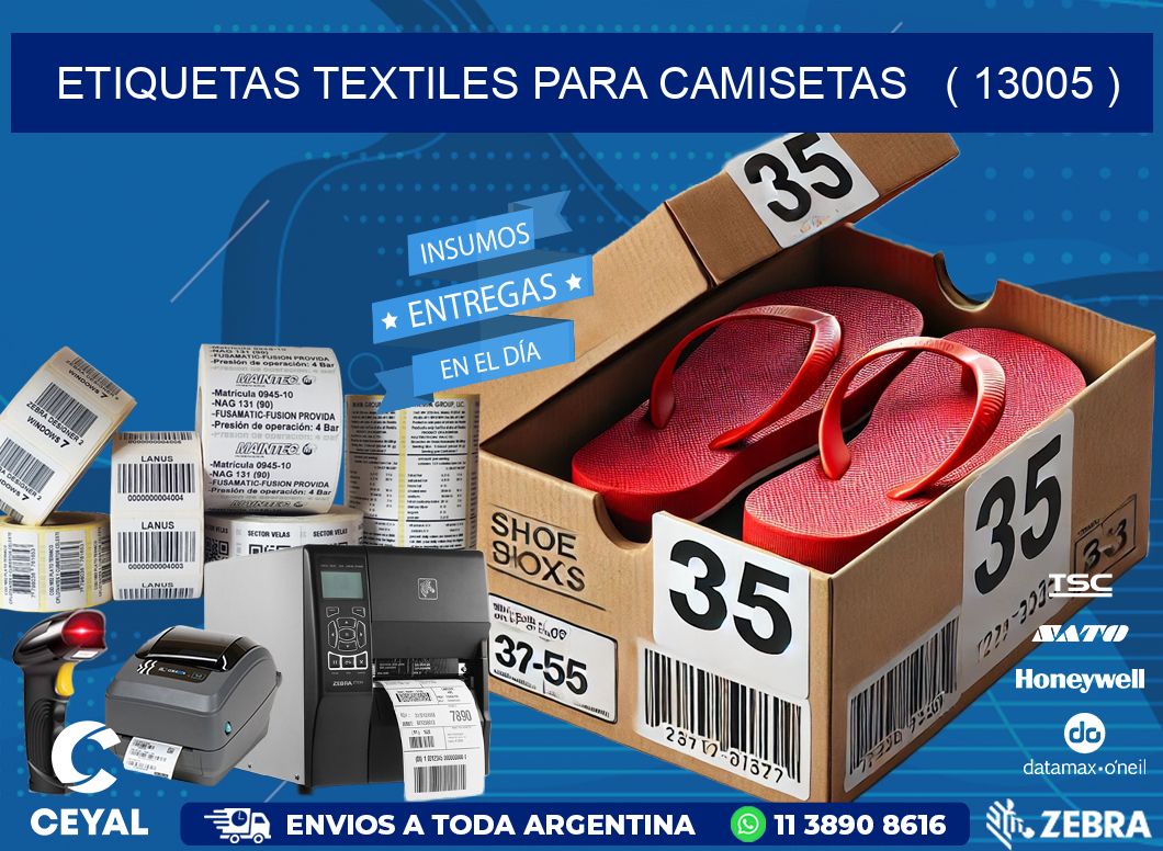 ETIQUETAS TEXTILES PARA CAMISETAS   ( 13005 )