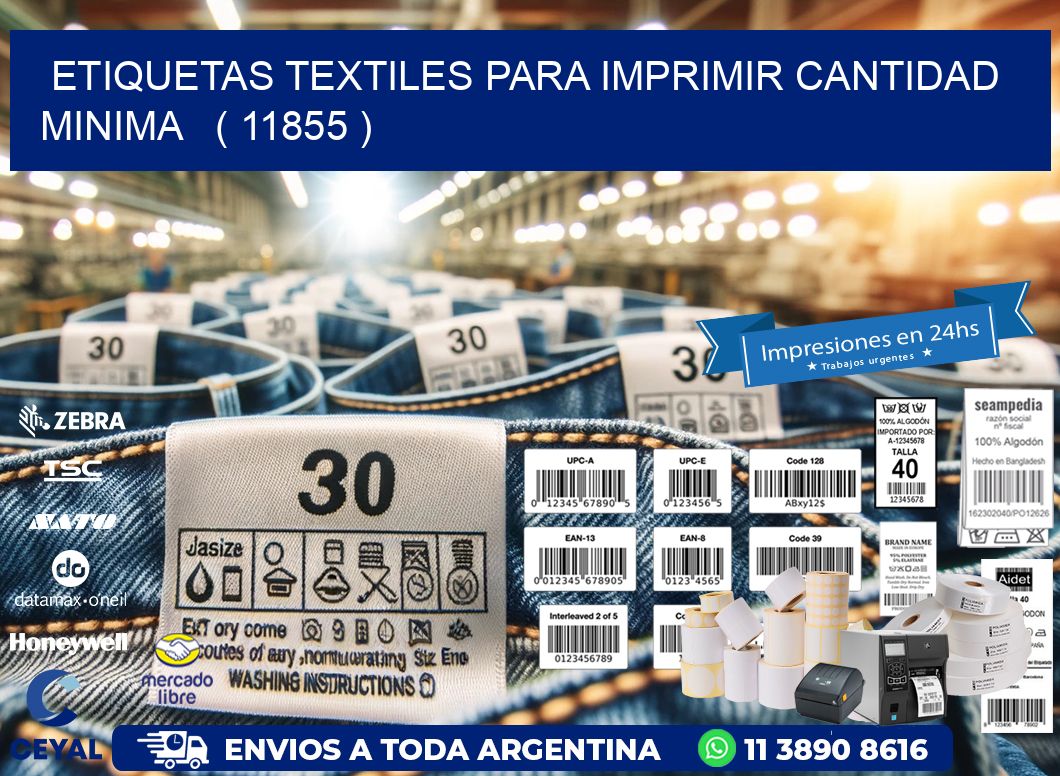 ETIQUETAS TEXTILES PARA IMPRIMIR CANTIDAD MINIMA   ( 11855 )