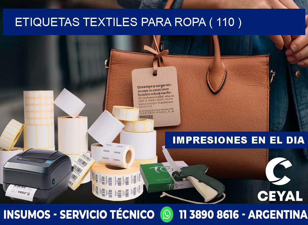 ETIQUETAS TEXTILES PARA ROPA ( 110 )