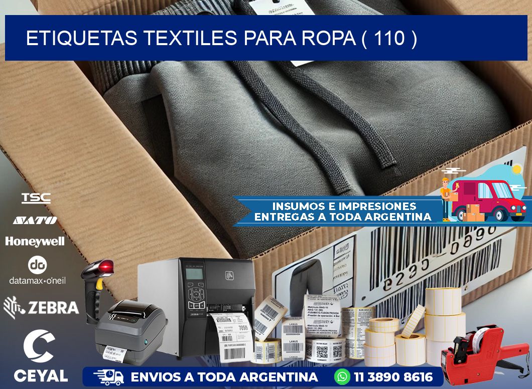 ETIQUETAS TEXTILES PARA ROPA ( 110 )