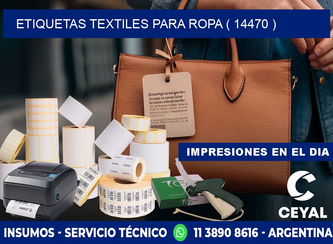 ETIQUETAS TEXTILES PARA ROPA ( 14470 )