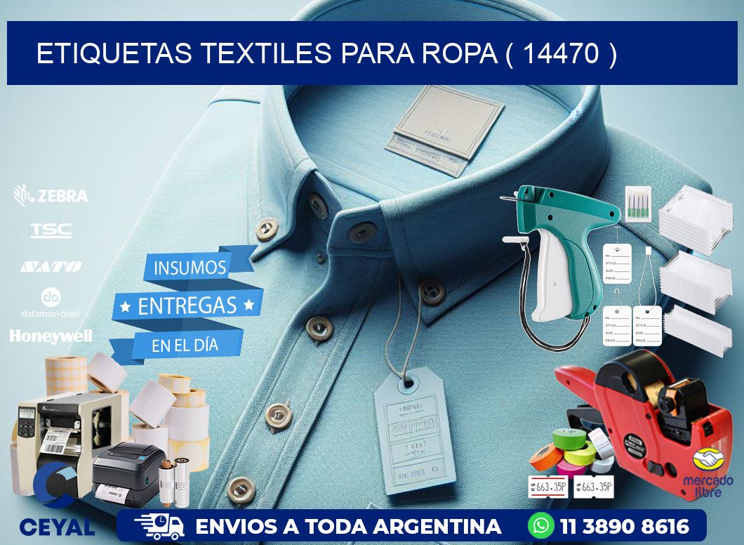 ETIQUETAS TEXTILES PARA ROPA ( 14470 )