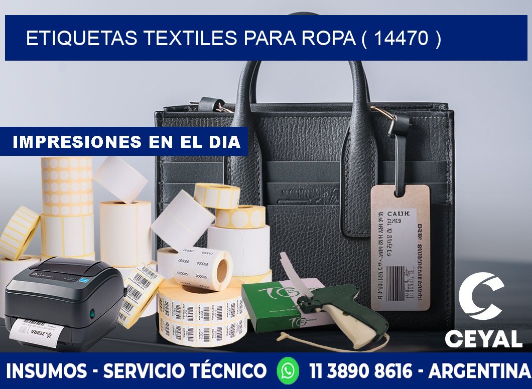 ETIQUETAS TEXTILES PARA ROPA ( 14470 )